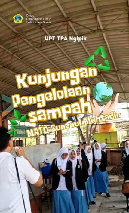 Peserta didik MATQ Sunanul Muhtadin berkesempatan mengenal lebih dekat pengelolaan sampah di UPT TPA DLH Gresik dalam rangka proyek pembelajaran P5RA bertema gaya hidup berkelanjutan.